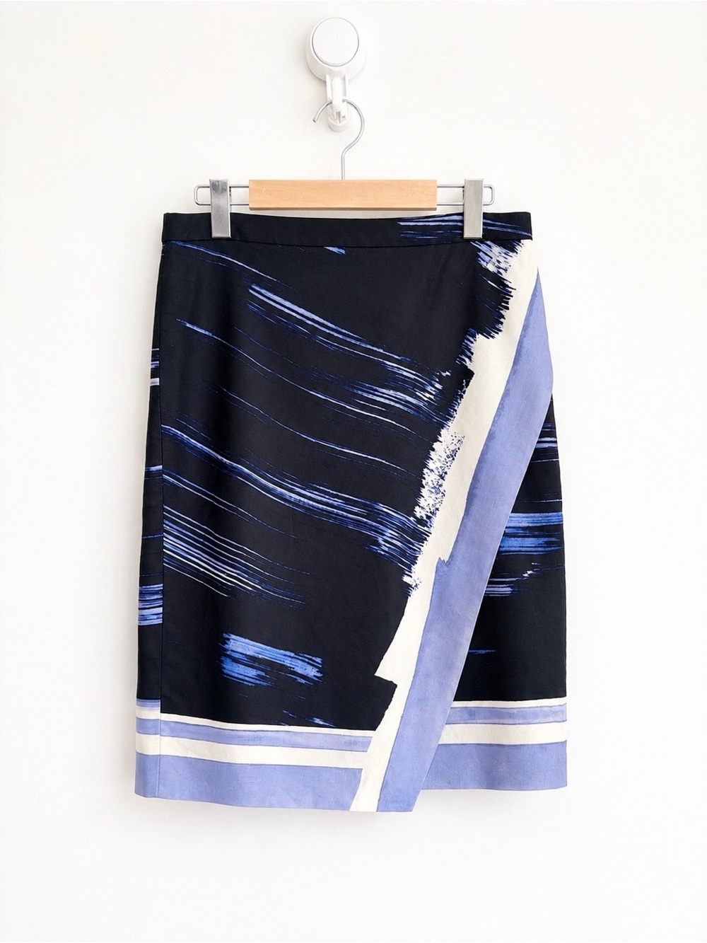 Banana Republic Linen Blend Abstract Print Modernist Skirt 8